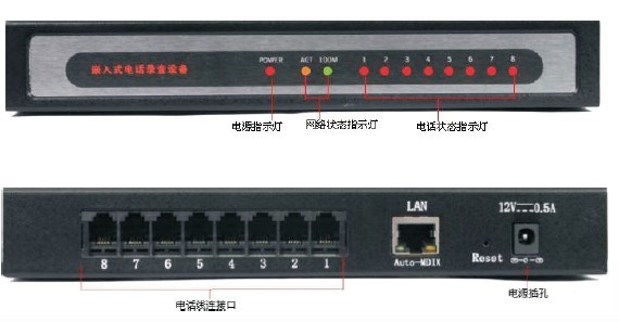 艾特歐電話錄音儀HT-8108